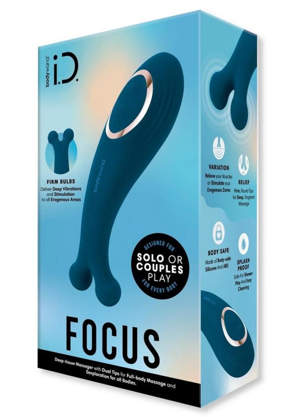 Bodywand ID Focus Silicone Rechargeable Vibrator - Blue