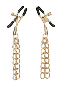 Ride `em Premium Denim Collection Nipple Clamps - Gold