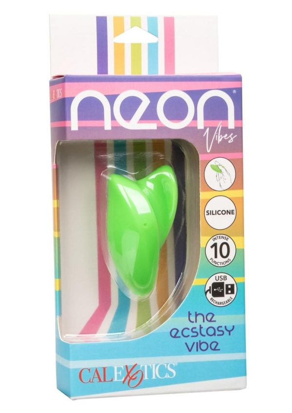 Neon Vibes The Ecstasy Vibe Rechargeable Silicone Vibrator - Green