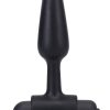 In a Bag Silicone Vibrating Butt Plug 3in - Black