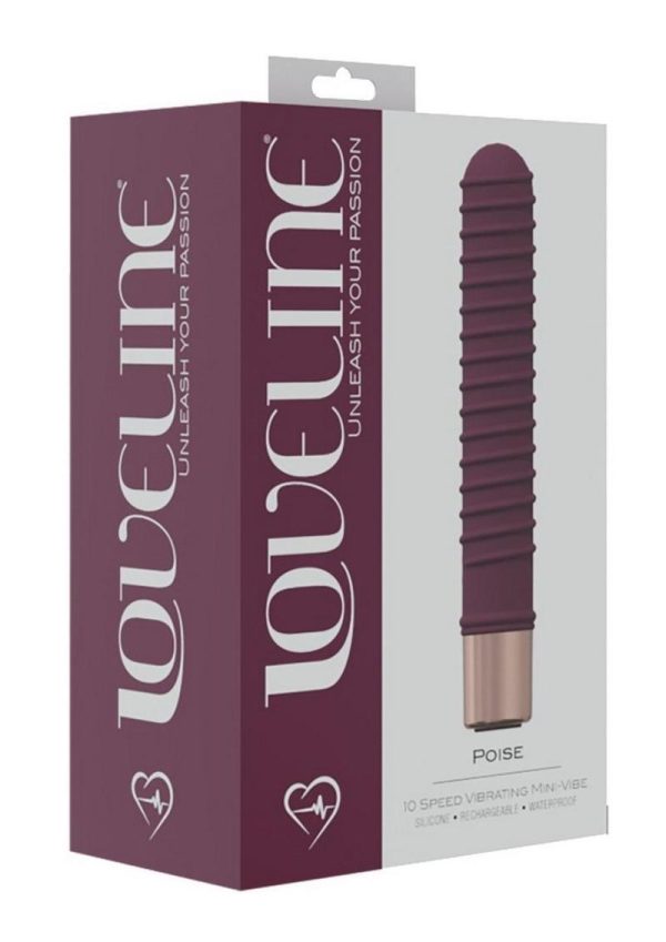 LoveLine Poise Rechargeable 10 Speed Mini-Vibrator - Burgundy