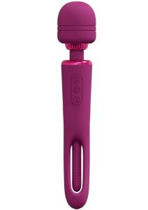 Vive Kiku Rechargeable Double Ended Wand with G-Spot Stimulator - Pink