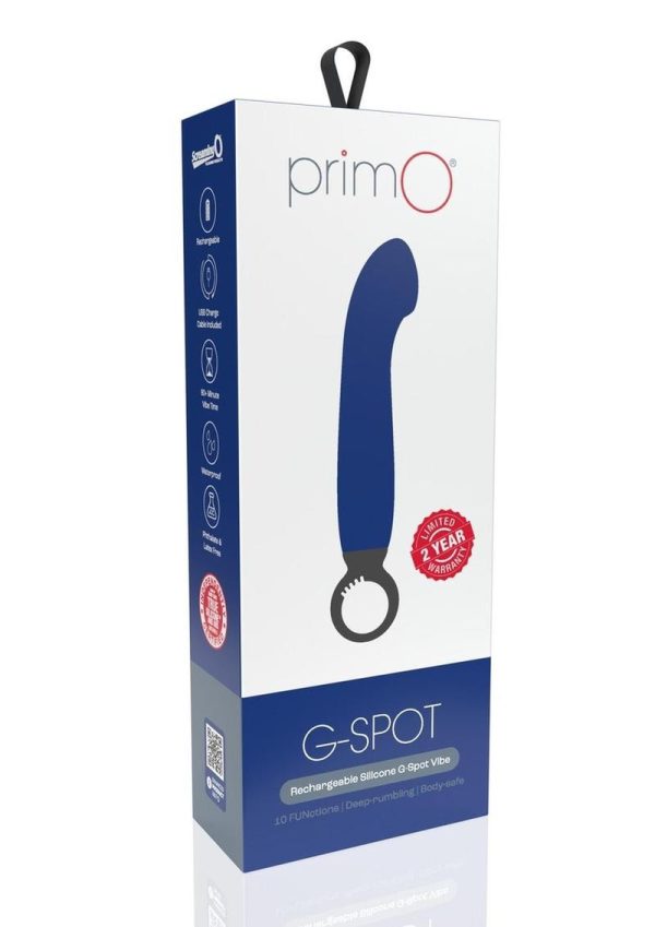 PrimO G-Spot Rechargeable Silicone Vibrator - Navy