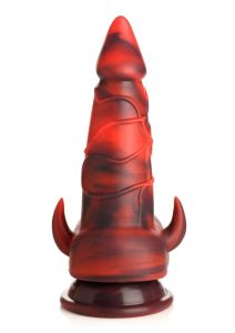 Creature Cocks Horny Devil Demon Silicone Dildo - Red/Black