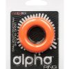 Alpha Liquid Silicone Prolong Cock Ring - Large - Orange