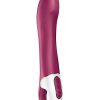 Satisfyer Big Heat Rechargeable Silicone Warming Vibrator - Magenta