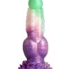 Creature Cocks Aqua Phoenix Silicone Dildo - Green/Purple