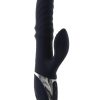 Ring it Home Silicone Rechargeable Vibrator with Clitoral Stimulator - Black