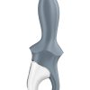 Satisfyer Air Pump Booty 1 Rechargeable Silicone Anal Vibrator - Gray/White