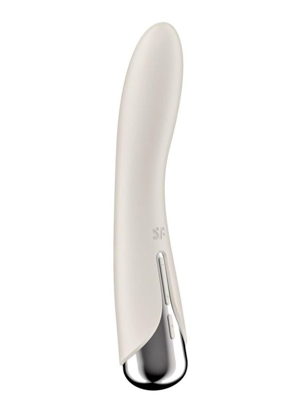 Satisfyer Spinning Vibe 1 Rechargeable Silicone Rotating G-Spot Vibrator - Beige