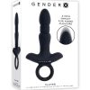 Gender X Slayer Rechargeable Silicone Thrusting Anal Vibrator - Black