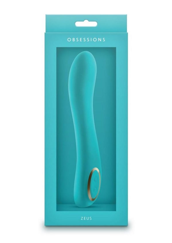 Obsessions Zeus Rechargeable Silicone Vibrator - Aqua