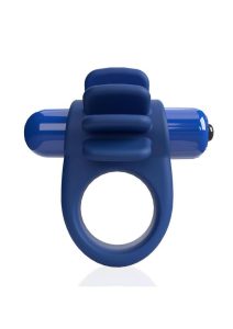 4T Skooch Vibrating Cock Ring with Clitoral Stimulator - Blueberry