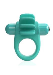 4T Skooch Vibrating Cock Ring with Clitoral Stimulator - Kiwi