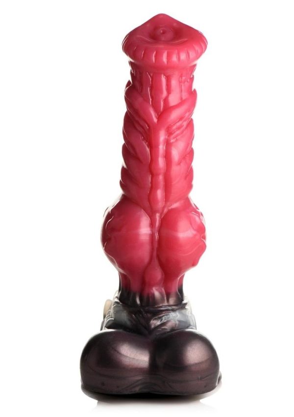 Creature Cocks Cujo Canine Silicone Dildo - Large - Red/Black