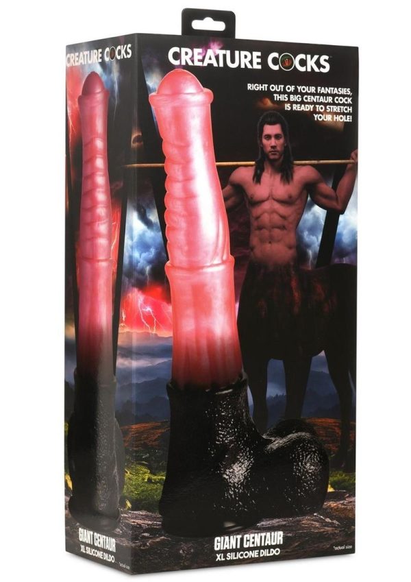 Creature Cocks Giant Centaur XL Silicone Dildo - Pink/Black