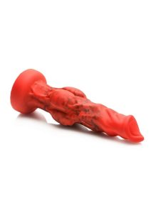 Creature Cocks Fire Hound Silicone Dildo - Small - Red/Black