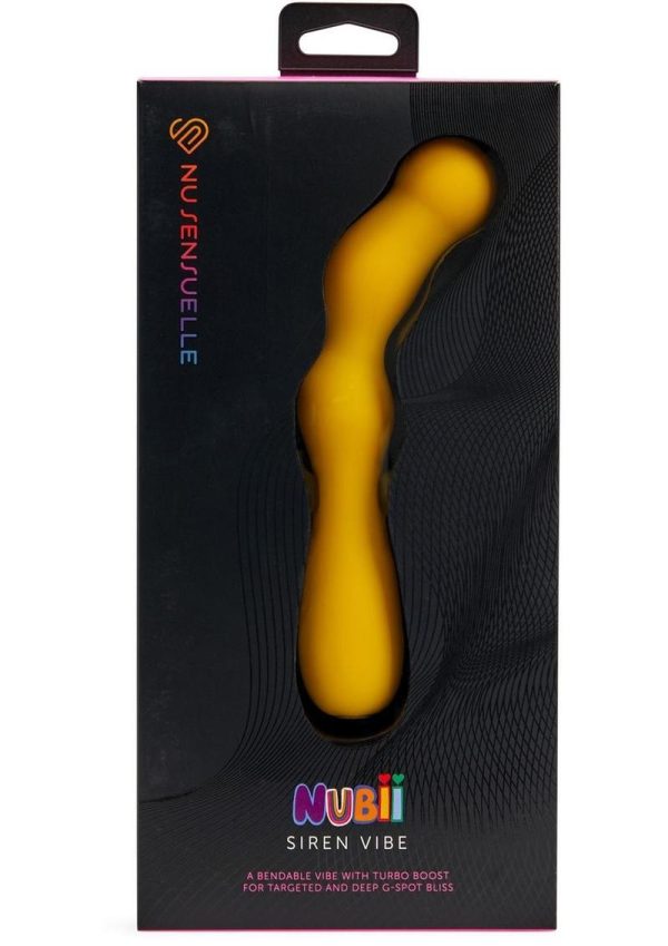 Nu Sensuelle Siren Nubii Bendable Rechargeable Silicone G-Spot Vibrator - Yellow