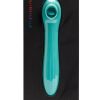 Nu Sensuelle Daisy Rechargeable Silicone Triple Action Thrusting Tongue Suction Vibrator - Electric Blue