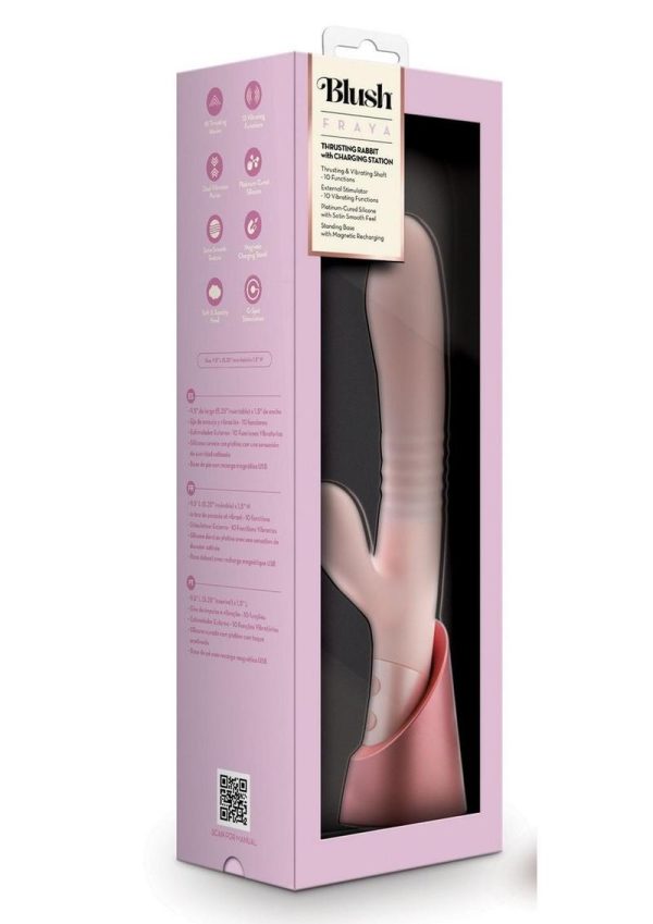 Blush Collection Fraya Rechargeable Silicone Rabbit Vibrator - Pink