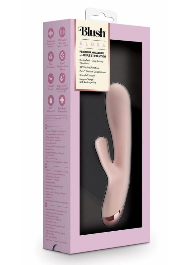 Blush Collection Elora Rechargeable Silicone Rabbit Vibrator - Pink