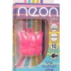 Neon Vibes The Fluffer Vibe Rechargeable Silicone Butterfly Panty Vibe - Pink
