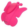 Neon Vibes The Fluffer Vibe Rechargeable Silicone Butterfly Panty Vibe - Pink