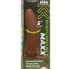 Performance Maxx Rechargeable Silicone Thick Dual Penetrator Extender - Chocolate