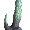 Creature Cocks Dickosaur Dinosaur Silicone Dildo - Green/Black