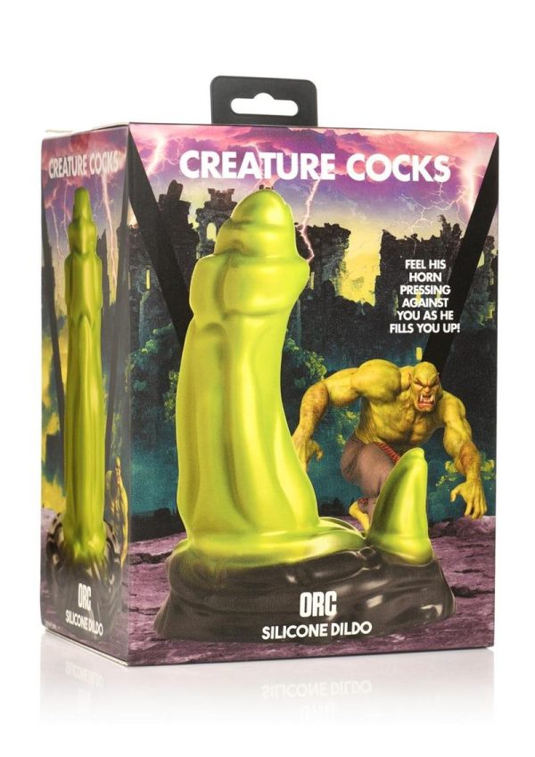 Creature Cocks Orc Silicone Dildo - Green/Black