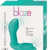 Blaze Remote Control Satisfier Rechargeable Silicone Mini Vibrator - Aqua