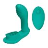 Blaze Remote Control Satisfier Rechargeable Silicone Mini Vibrator - Aqua