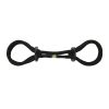 Wrist and Ankle Rope Cuffs with Eye Mask - Black