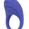 CalExotics Connect Couples Ring Rechargeable Silicone App Compatible Cock Ring with Remote - Purple