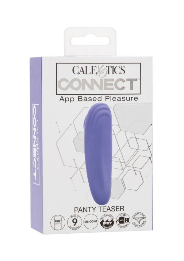 CalExotics Connect Panty Teaser Rechargeable Silicone App Compatible Vibrator with Remote - Purple