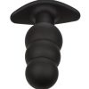 Rock Bottom Beaded Rechargeable Silicone Probe - Black