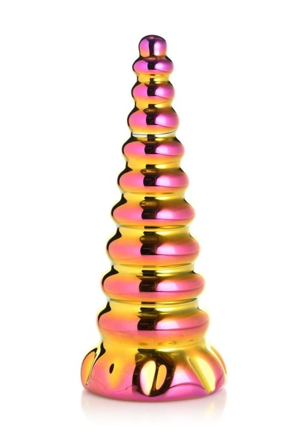 Creature Cocks Twilight Rainbow Glass Dildo - Multicolor