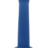 ME YOU US Blue Curved Silicone Dildo 6in - Blue