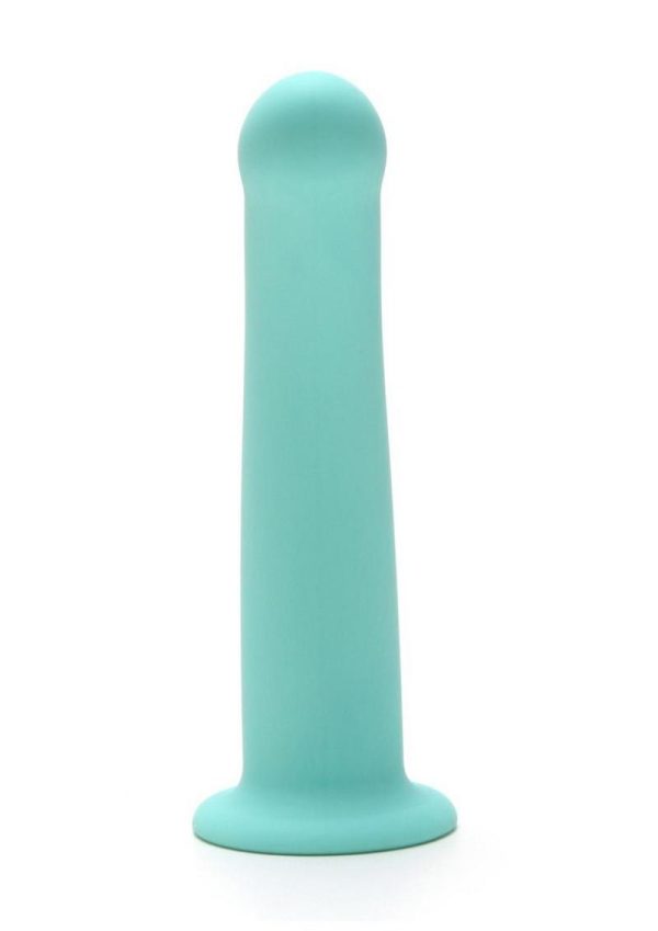 ME YOU US Curved Silicone Dildo 7in - Aqua