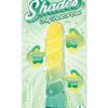 Shades Swirl Dildo with Suction Cup 7.5in - Yellow/Mint Green