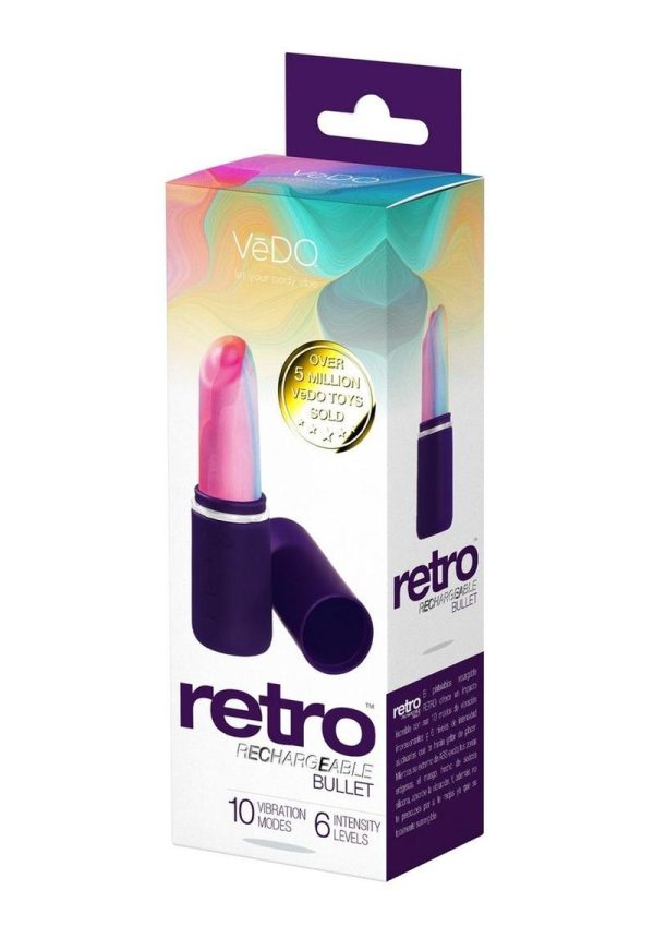 VeDO Retro Silicone Rechargeable Bullet - Purple