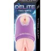 Delite Two Ways Vagina and Ass Masturbator - Vanilla/Blue