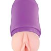 Delite Two Ways Vagina and Ass Masturbator - Vanilla/Blue