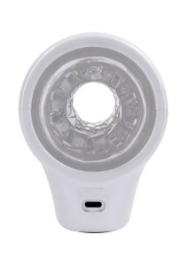 Playboy Spin Doctor Rechargeable Dual End Masturbator - White/Clear