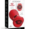 Sucking and Vibrating Rechargeable Silicone Clitoral Vibrator - Red