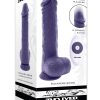 Pleasure Rider Rechargeable Silicone Thrusting Vibrating Dildo - Purple