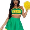 Pleated Skirt and Pom Pom (3 Piece) - Medium/Large - Green