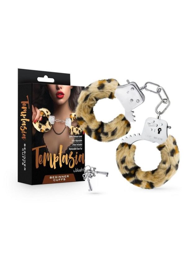 Temptasia Stainless Steel Beginner Cuffs - Leopard Print