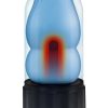 Delite Heated Rose Rechargeable Masturbator - Blue