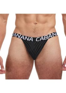 Banana Cabana Poly Jock - Medium/Large - Black